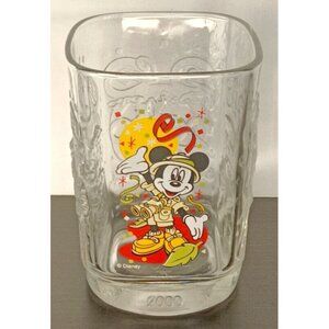 Walt Disney World 2000 Mickey Mouse Safari Square Glass Animal Kingdom NEW